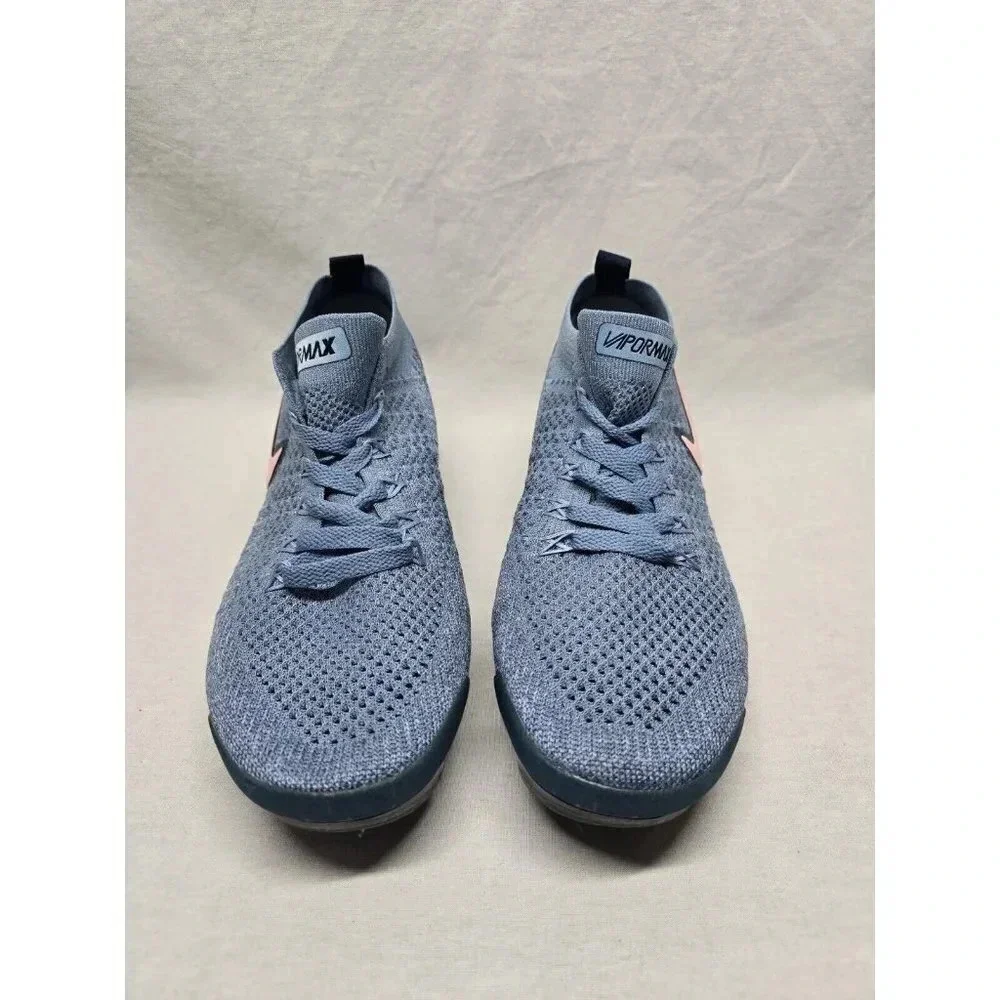 Nike Women's Air VaporMax Flyknit 2 Work Blue Crimson Tint 942843-401 Size 7 - Picture 4 of 11